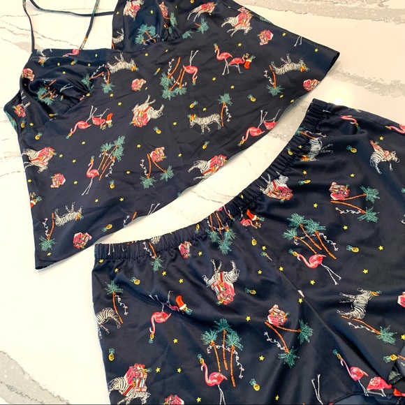 Marks and Spencer’s Satin Christmas Pajama Set - Picture 2 of 3